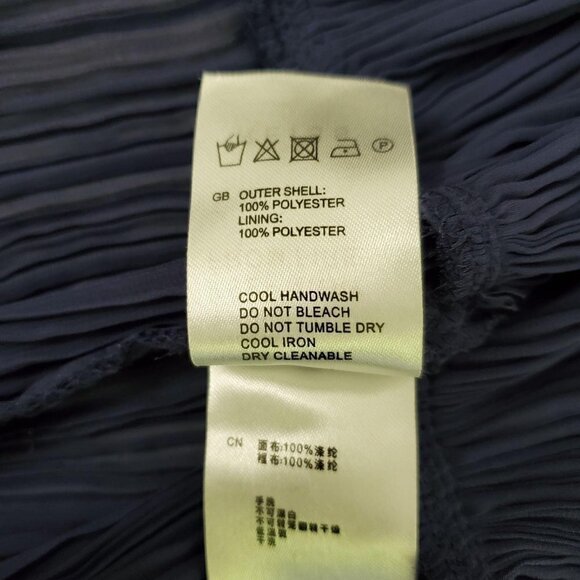 Reiss Womens Midi Skirt 8 Blue Pleated Fredalina Flowy Hippie Boho Bohemian - Picture 7 of 9